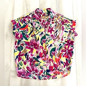Floral Box Cut Blouse